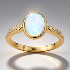 Anello in oro con Opale di Welo AAA (CIRARI)