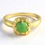 Anello da uomo placcato in oro con Crisoprasio Imperiale