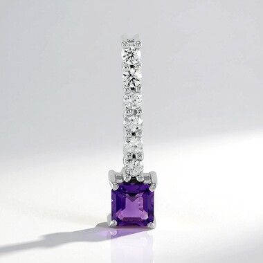 Sibirischer Amethyst-Silberanhänger