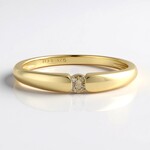 Anello in oro con Diamante Champagne I2