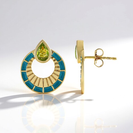 Orecchini in argento con Peridoto