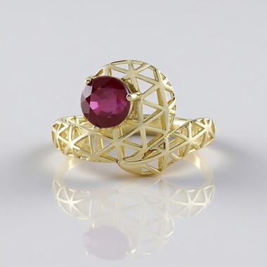 Anillo en oro con Rubí de Madagascar (Ornaments by de Melo)