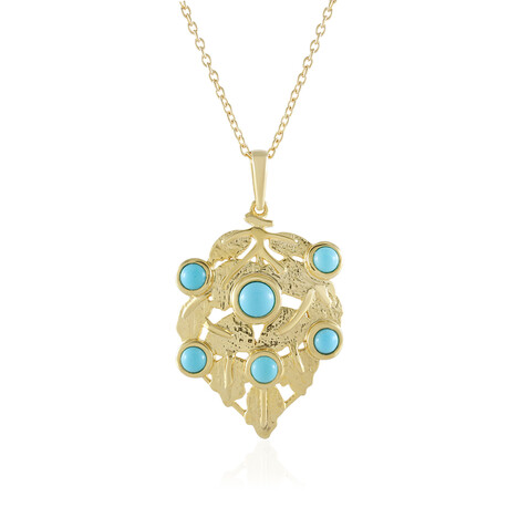 Zilveren hanger met een Sleeping Beauty Turkoois