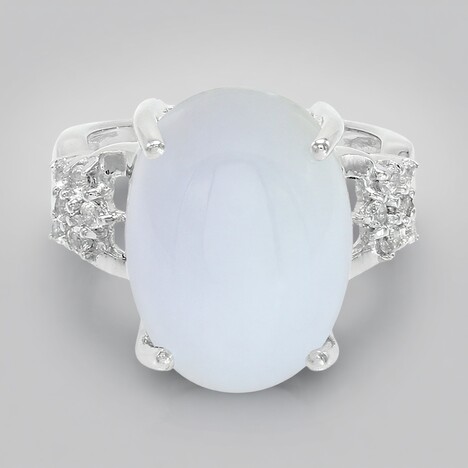Anello in argento con Calcedonio Turco