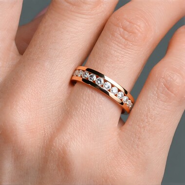 Anillo en oro con Diamante rosa de Francia de Argyle SI1 (Annette)