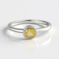 Anello in argento con Berillo Giallo