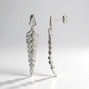 Pendientes en plata con Zircón (Adela Silber)