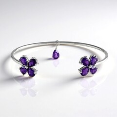 Bracciale in argento con Ametista Zambiana