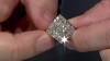 Bague en argent et Diamant chocolat