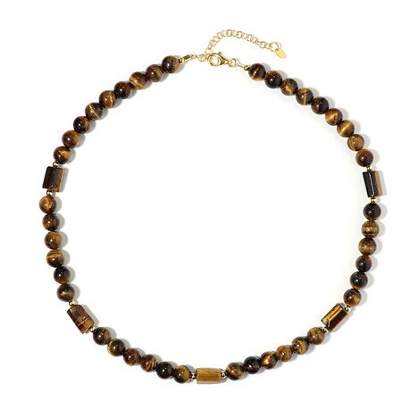 Tigerauge-Silberhalskette