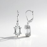 Orecchini in argento con Quarzo Bianco
