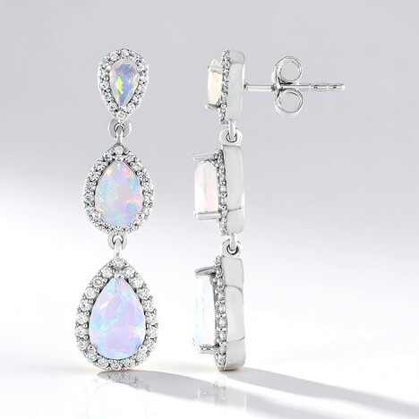 Orecchini in argento con Opale di Welo