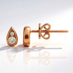 Orecchini in oro con Diamante Rose de France SI1 di Argyle (Annette)