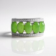 Anillo en plata con Jade canadiense