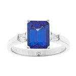 Gouden ring met een AAA tanzaniet (CIRARI)