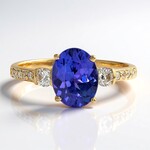 Anello in oro con Tanzanite AAA (CIRARI)