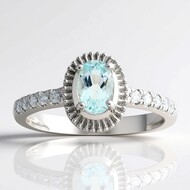 Anillo en plata con Ambligonita