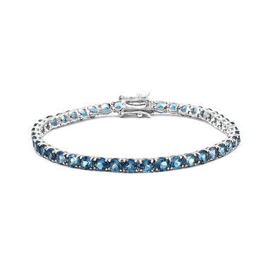 Bracelet en argent et Topaze bleu de Londres