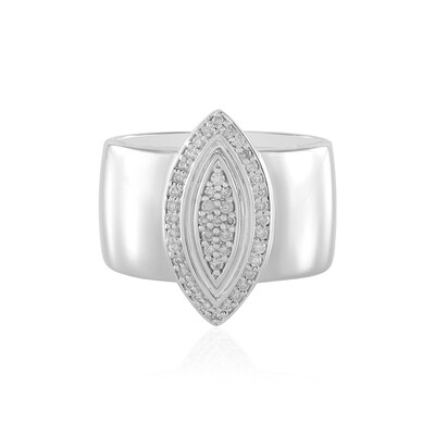Zilveren ring met I2 (H) Diamanten (de Melo)