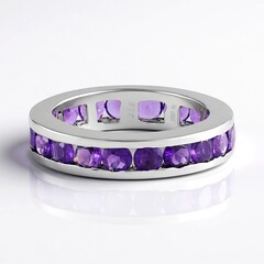 Anello in argento con Ametista Zambiana