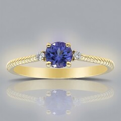 Anello in oro con Tanzanite AAA