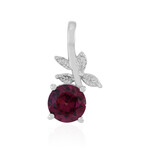 Magenta Garnet Silver Pendant
