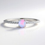 Bague en argent et Opale Welo