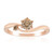 Bague en or et Diamant rose de France VS1 d'Argyle (Annette)