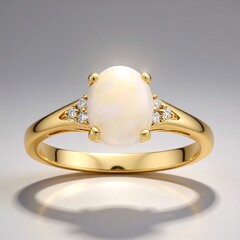 Anello in oro con Opale Australiano