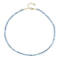 Brasilianischer Aquamarin-Silberhalskette (Adela Silber)