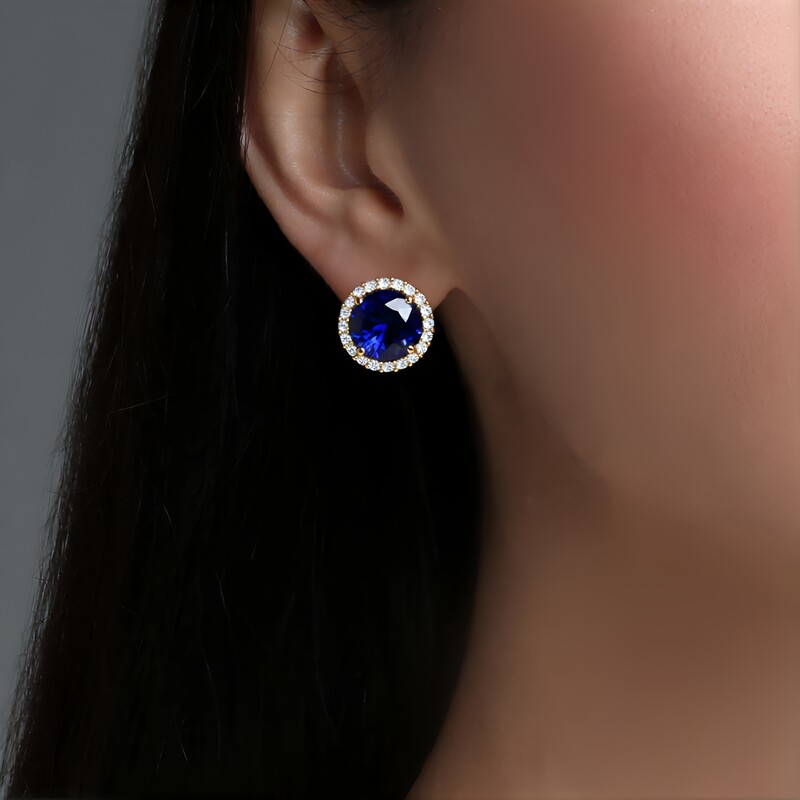 Boucles d'oreilles en or et Tanzanite AAA (CIRARI)