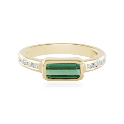 Bague en argent et Tourmaline verte de Benedito (Adela Silber)