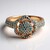 Anello placcato in oro con Diamante Fancy