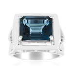 Anillo en plata con Topacio azul de Londres (de Melo Essence)