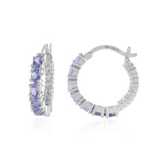 Boucles d'oreilles en argent et Tanzanite