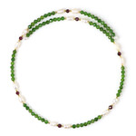 Collar al cuello en acero con Diópsido de Rusia (Riya)