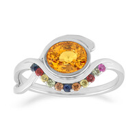 Anello in oro con Zaffiro Arancione Ban Ka Cha