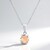 Collana in argento con Quarzo pesca pastello