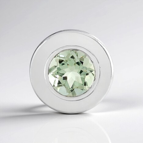 Ciondolo in argento con Ametista Verde (MONOSONO COLLECTION)