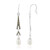 Boucles d'oreilles en argent et Perle blanche de culture d'eau douce