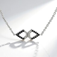 Collana in argento con Spinello Nero