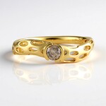 Anello in argento con Diamante Champagne I2 (Ornaments by de Melo)