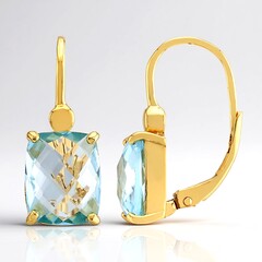 Orecchini in argento con Topazio Blu Cielo