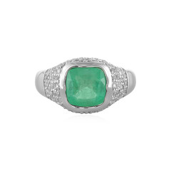 Bague en argent et Emeraude de Russie