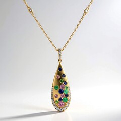 Collana in oro con Zaffiro Ceylon Blu (CIRARI)