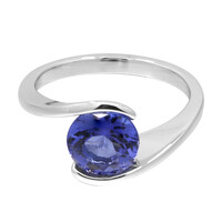 Gouden ring met een AAA tanzaniet (CIRARI)
