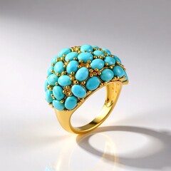 Anello in argento con Turchese Sleeping Beauty (Faszination Türkis)