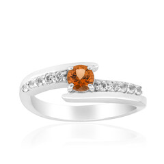 Anillo en plata con Topacio tepetate
