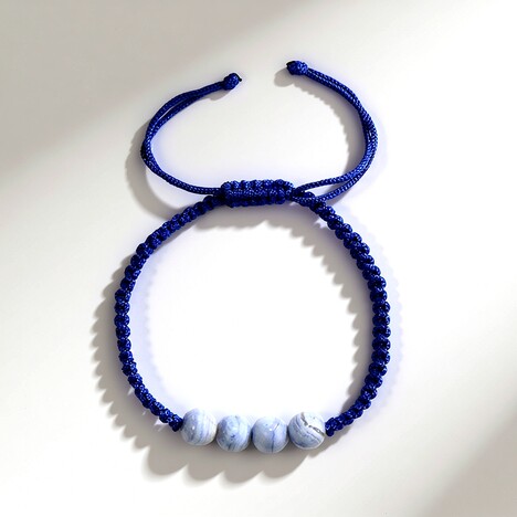 Bracelet et Agate zonée bleue