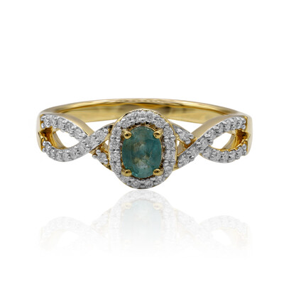 Anello in oro con Grandidierite (AMAYANI)